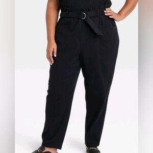 Ava & Viv Paper Bag Taper Trousers Size 1X